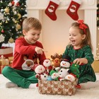 Inough Christmas Gift Basket Empty Festive Handles Collapsible Ornament Storage