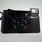 Nikon L35 Af 35mm 2 8f Iso 400 Point   Shoot Film Camera Japan Vtg - Tested
