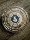 Plaza Hotel Casino 10 Dollar Gaming Token Silver Center  Las Vegas