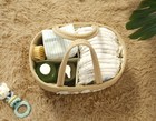 Baby Diaper Caddy Organizer  Nursery Storage Bin Basket For Baby Shower And B   
