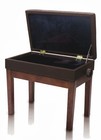 Adjustable Piano Brown Pu Leather Bench By Griffin   Vintage Design Chair Stool