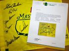 Signed Masters Flag Coa  14 Champions - 20 Wins - Arnold Palmer And Gary Player