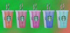 New 2022 Starbucks Reusable Color Changing Mystery 24 Oz Cold Cup Full Set Of 5 