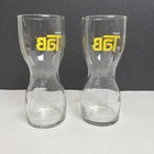 Tab Cola Enjoy Tab Drinking Glasses Hourglass Shape 7  Vintage Set Of Two