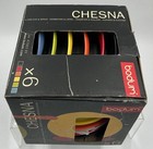 Extremely Rare Bodum Chesna Set Of 6 Melamine Egg Cups   Spoons In Original Box