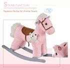 Qaba Kids Plush Ride-on Rocking Horse W bear Toy children Chair W soft P