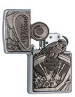 Zippo Hd Harley Davidson Engine Emblem Street Chrome Windproof Lighter 29266 New