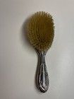 Vtg Silverplate Vanity Hairbrush Art Nouveau Repousse Style Bristle Dscc 41