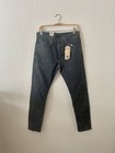 Levi s Men   s Slim Taper Stretch Jeans Charcoal Wash Black Mid Rise Denim