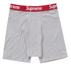 Supreme X Hanes Boxer Briefs  2 Pack  - Heather Grey - S  M  L  Xl