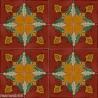 C219- Mexican Handmade Talavera Clay Tile Folk Art 4x4   Handpainted