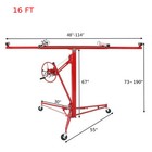 16  Drywall Panel Hoist Dry Wall Rolling Caster Lifter Construction Tool 150lbs