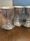 Set Of 4 Vintage Silver Plated Stemmed Wine Cups  5 Inches Tall 