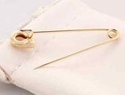Safety Pin Brooch 0 05ctw Diamonds 925 Sterling Silver