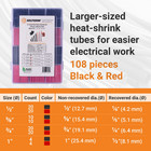 Large Size Marine Grade Heat Shrink Tubing Kit 1  3 4  1 2  5 8 Inch