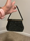Vintage Sweaters Handbag Hong Kong Forest Green Beaded Evening Purse