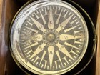 Antique Nautical Maritime Robert Merrill Compass W  Wooden Case
