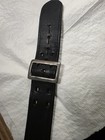 Old West S-70 Black Leather Duty Belt Sam Browne Police Security 2 Pin Buckle