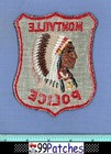 Montville  2  old Vintage Red  Connecticut Shoulder Patch Indian Cheesecloth 1m