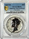 2019-w  25 Reverse Proof Palladium Eagle Pr70 Pcgs First Strike In U s  Mint Ogp