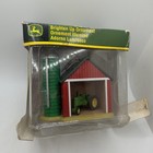 John Deere Brighten Up Ornament Tractor Barn Silo   2 Tin Ornaments Farm Ag 2005