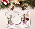 Purple Chinoiserie Christmas Tree Placemats Set Of 4  Coquette Bow Christmas 