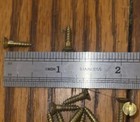 Antique Wood Screws  4 X 1 2 Slotted Flat Head Brass American  20 Pk Free Ship