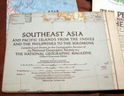 Lot Of 6  Fold-out Maps From National Geographic Society  Asia 1944  China 1953