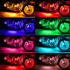 12pcs Motorcycle Rgb Led Neon Under Glow Lights Strip Kit For Kawasaki Honda Bmw