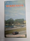 1969 Minnesota Official Highway Map Winter Sports Fishing Evergreen Vtg 4l