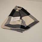 New Pottery Barn Buffalo Check Plaid Napkins S 8 Black Cream Gray