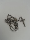 Vintage Catholic 24    Sterling Silver Rosary Beaded Antique Beautiful Italy