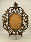 Antique Cast Brass Ornate Oval Picture Frame Art Nouveau Rococo Style 1900-1930