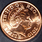 United Kingdom Great Britain One  1  Penny Coin 2010  queen Elizabeth Ii  Unc