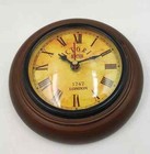 Vintage Antique  Wood Wall Clock Small Clock Battery Operated Study Room Office