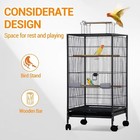 Versatile Bird Cage 102cm Large Open Playtop Parrot Cage Cockatiels With Stands