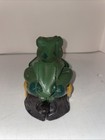 Vintage Reproduction Cast Iron Mechanical Two Frogs Coin Bank