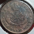 1857 Bank Of Upper Canada Dragonlayer Half Penny Token Coin