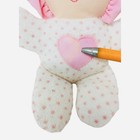 Vintage Eden Doll Plush Baby Terry Cloth Rattle Pink White Bonnet