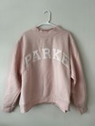 Parke Varsity Mockneck Fleece Sweatshirt Rose Size L xl Brand New 1 Day Shipping