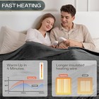 Heated Blanket Queen Size W  Dual Control Electric Blanket Double-layer Flannel