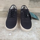 Toms Carmel Womens Shoes Sz 5 Casual Black Heritage Canvas Lace Up Sneakers