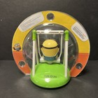 Solar Powered Dancing Bobble Head Toy  - Minion  On Green Swing