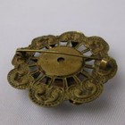 Antique Vintage Brooch 1890s Victorian Art Nouveau Czech Glass