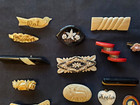 Lot Of 21 Art Deco Era Antique Vintage Brooches Pins celluloid acrylic