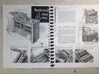Vandercook  4 Proof Press Operating Instructions And Parts Manual