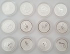 1999 - 2010 Australia Silver Lunar 2 Oz Full Complete Set Of 12 Coins - Series I