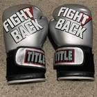Title Boxing Gel World Bag Gloves - Black  Gray red Large