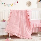 3-piece Ruffle Crib Bedding Set For Girls - Soft Boho Comforter  Sheet   Skirt