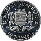 2016 Somalia African Wildlife Elephant 1 Oz 9999 Silver 100 Shillings Bu Coin